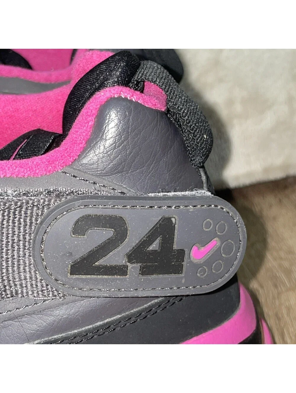 Nike Air Griffey Max 1 GS Black Gray Pink Retro Sneakers Ken Griffey Jr. Sz 5.5Y